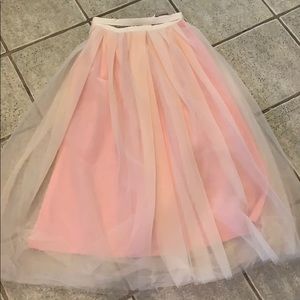 J. Crew Pink Tulle Skirt